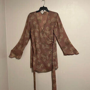 J. Jill Artful Feminine Wrap Kimono Sleeve Size Medium